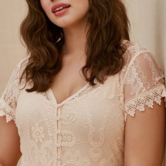 Torrid Cream Lace Maxi Dress - Picture 3 of 8